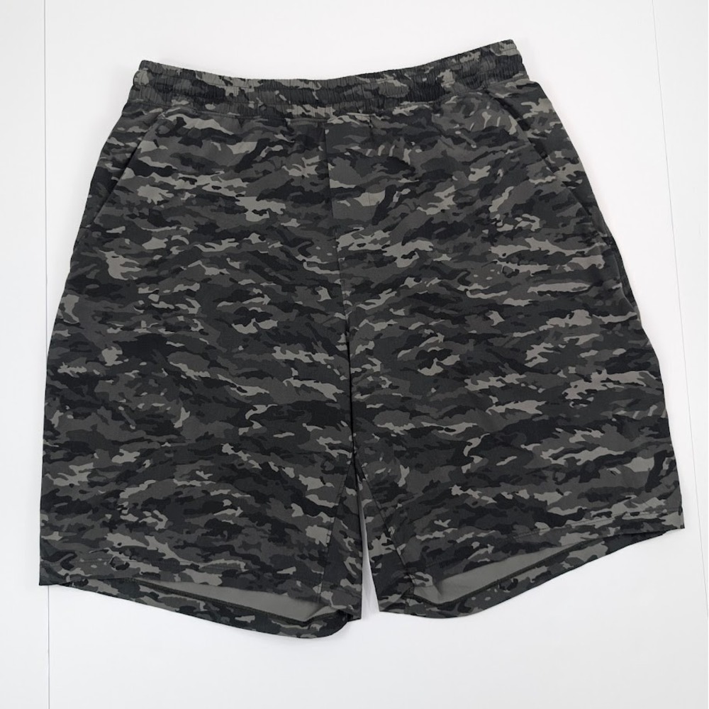 Lululemon Pace Breaker Shorts Mens Large 9" Inseam Camo Lined‎ Active Athleisure